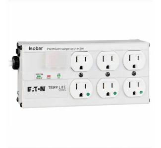 Eaton Tripp Lite Series Isobar Hospital-Grade 6-Outlet Surge Protector, 15 ft. (4.57 m) Cord, 3330 Joules, LEDs, UL 1363, Not For Patient-Care Vicinities