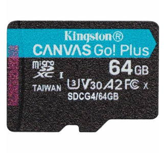 Kingston Canvas Go! Plus 64 GB Class 10/UHS-I (U3) V30 microSDXC - 1 Pack