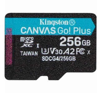 Kingston Canvas Go! Plus 256 GB Class 10/UHS-I (U3) V30 microSDXC - 1 Pack