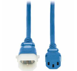 Eaton Tripp Lite Series PDU Power Cords, C13 to P-Lock C14 - Heavy-Duty, 15A, 250V, 14 AWG, 4 ft. (1.2 m), Blue, 6 Pack