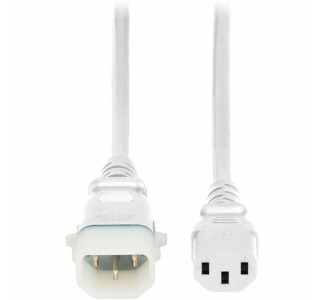 Eaton Tripp Lite Series PDU Power Cords, C13 to P-Lock C14 - Heavy-Duty, 15A, 250V, 14 AWG, 6 ft. (1.8 m), White, 6 Pack