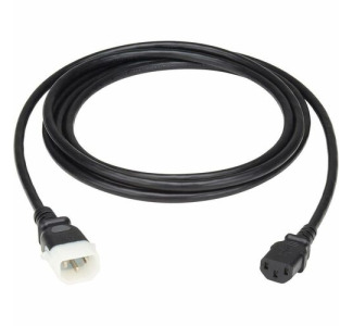 Eaton Tripp Lite Series PDU Power Cord, C13 to P-Lock C14 - North America and Europe Rated, 10A, 250V, 18 AWG, 10 ft. (3.1 m), Black