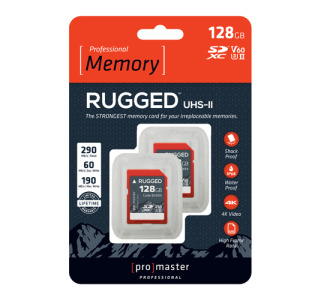 SDXC 128GB Rugged™ UHS-II V60 Memory Card - 2 Pack