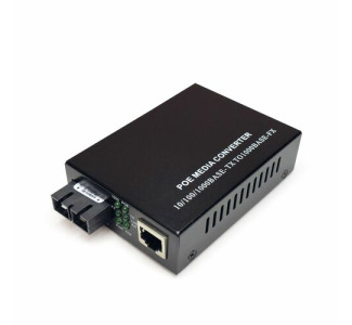 Black Box Gigabit Ethernet (1000-Mbps) PoE+ Media Converter - 10/100/1000-Mbps Copper to 1000-Mbps Fiber