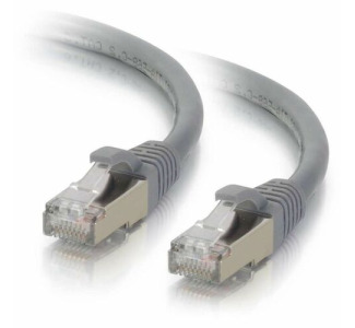Quiktron Q-Series Patch Cords, CAT6A Shielded, booted, Gray, 25 FT