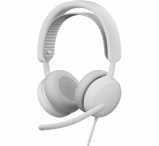 Logitech Zone Wired 2 for Business - Noise-Canceling Headset with Adaptive Hybrid ANC, Microsoft Teams Certified, USB-C with USB-A adapter, Off-white