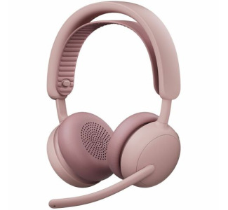 Logitech Zone Wireless 2 ES - Noise-Canceling Wireless Headset with Adaptive Hybrid ANC, Bluetooth, Rose