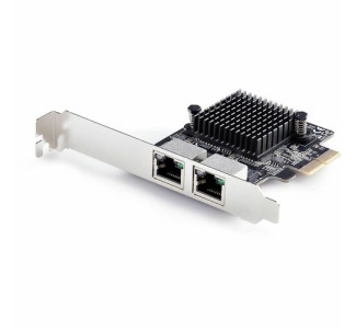 StarTech.com 2-Port 5G Gigabit PCIe Network Adapter Card, 5G/2.5G/1G/100M/10M, PCI Express NIC, Realtek RTL8126, Windows & Linux, TAA