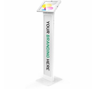 iPad 10th-11th (A16) Gen, Apex Enclosure Brandable Floor Stand White