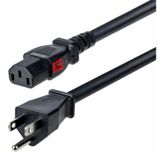 StarTech 3ft (91cm) Heavy Duty Power Cord, NEMA 5-15P to Locking C13, 125V 15A, 14AWG, Replacement AC Power Cable, UL Listed, TAA