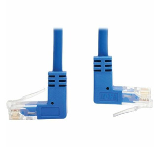 Eaton Tripp Lite Series Up/Down-Angle Cat6 Gigabit Molded Slim UTP Ethernet Cable (RJ45 Up-Angle M to RJ45 Down-Angle M), Blue, 1 ft. (0.31 m)