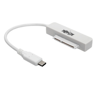 Eaton Tripp Lite Series USB 3.1 Gen 1 (5 Gbps) USB-C to SATA III Adapter Cable with UASP, 2.5 in. SATA Hard Drives, Thunderbolt 3 Compatible, White