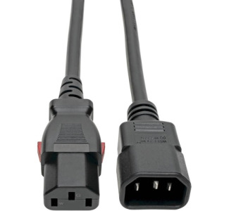 Tripp Lite by Eaton Power Extension Cord Locking C13 to C14 PDU Style - 10A 250V 18 AWG 3 ft. (0.91 m)