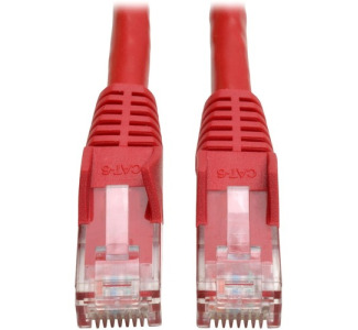 Tripp Lite by Eaton Cat6 Gigabit Snagless Molded (UTP) Ethernet Cable (RJ45 M/M) PoE Red 25 ft. (7.62 m)