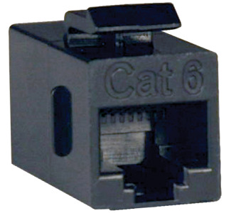 Tripp Lite by Eaton Cat6 Straight Through Modular In-line Snap-in Coupler (RJ45 F/F) TAA