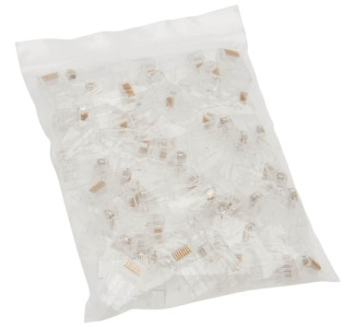 Eaton Tripp Lite Series Cat6 RJ45 Pass-Through UTP Modular Plug, 50 Pack, TAA