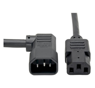 Tripp Lite by Eaton Heavy-Duty PDU Power Cord C13 to Right-Angle C14 - 15A 250V 14 AWG 6 ft. (1.83 m) Black