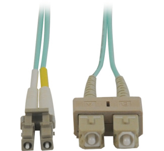 Eaton Tripp Lite Series 10Gb Duplex Multimode 50/125 OM3 LSZH Fiber Patch Cable (LC/SC) - Aqua, 15M (50 ft.)