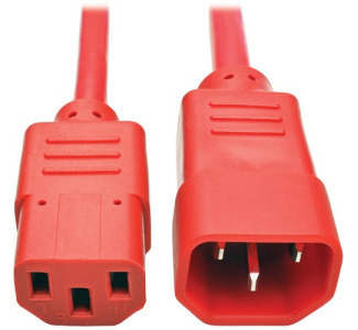 Tripp Lite by Eaton Heavy-Duty PDU Power Cord C13 to C14 - 15A 250V 14 AWG 6 ft. (1.83 m) Red