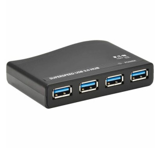 Tripp Lite by Eaton 4-Port USB-A Mini Hub - USB 3.x (5Gbps) International Plug Adapters