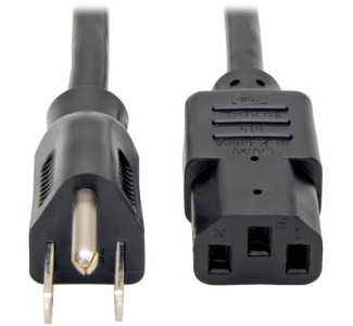 Eaton Tripp Lite Series Desktop Computer Power Cord, NEMA 5-15P to C13, 5-Pack - 10A, 125V, 18 AWG, 2 ft. (0.61 m), Black