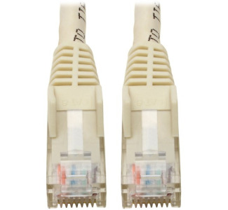 Eaton Tripp Lite Series Cat6 Gigabit Snagless Molded (UTP) Ethernet Cable (RJ45 M/M), PoE, White, 6-in. (15.24 cm)