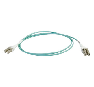 C2G 3m LC Uniboot 10Gb 50/125 OM3 Duplex Multimode Fiber Cable - Aqua