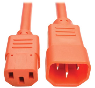 Eaton Tripp Lite Series Heavy-Duty PDU Power Cord, C13 to C14 - 15A, 250V, 14 AWG, 6 ft. (1.83 m), Orange