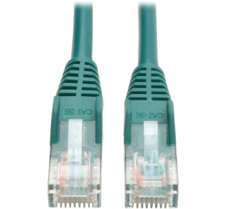 Eaton Tripp Lite Series Cat5e 350 MHz Snagless Molded (UTP) Ethernet Cable (RJ45 M/M), PoE - Green, 15 ft. (4.57 m)