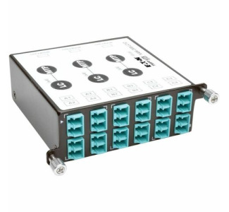 Eaton Tripp Lite Series 40/100Gb Breakout Cassette, 40Gb to 4 x 10Gb, 100Gb to 4 x 25Gb, (x3) 8-Fiber MTP/MPO to (x12) LC Duplex, Type-B Polarity