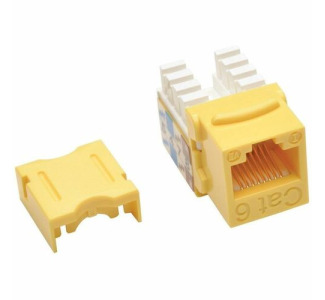 Tripp Lite by Eaton Cat6 Cat5e 110 Style Punch down Keystone Jack RJ45 Yellow TAA