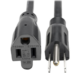 Eaton Tripp Lite Series Power Extension Cord, NEMA 5-15P to NEMA 5-15R - 13A, 120V, 16 AWG, 3 ft. (0.91 m), Black