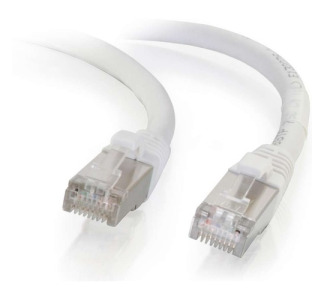 C2G-5ft Cat6 Snagless Shielded (STP) Network Patch Cable - White