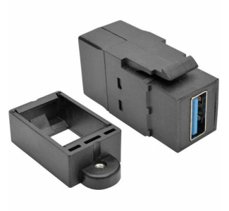 Eaton Tripp Lite Series USB 3.0 All-in-One Keystone/Panel Mount Coupler (F/F), Black, TAA
