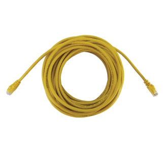 Eaton Tripp Lite Series Cat6a 10G Snagless Molded UTP Ethernet Cable (RJ45 M/M), PoE, Yellow, 100 ft. (30.5 m)