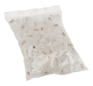 Eaton Tripp Lite Series Cat6 RJ45 Pass-Through UTP Modular Plug, 100 Pack, TAA