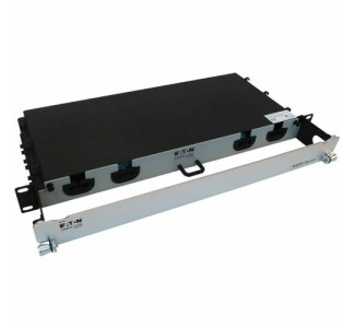 Eaton Tripp Lite Series Preloaded Fiber Panel, 1U - 2x (12x LC/LC Duplex M/M) 24F Trunk Cables, OM4 Multimode, 10 m (32.8 ft.)