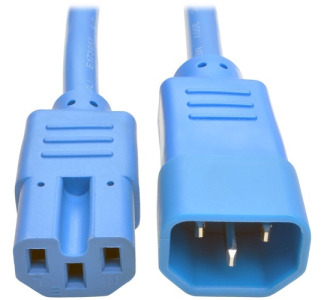 Tripp Lite by Eaton Power Cord C14 to C15 - Heavy-Duty 15A 250V 14 AWG 3 ft. (0.91 m) Blue