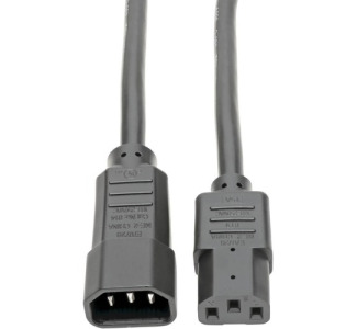 Tripp Lite by Eaton Heavy-Duty PDU Power Cord C13 to C14 - 15A 250V 14 AWG 1.5 ft. (0.45 m) Black