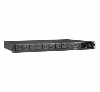 Tripp Lite by Eaton PDU 1.44kW 120V Single-Phase ATS/Monitored PDU - 8 NEMA 5-15R Outlets Dual 5-15P Inputs 12 ft. Cords 1U TAA