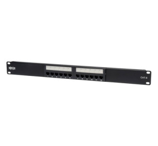 Tripp Lite by Eaton 12-Port Cat6 Cat5 Patch Panel 568B 110 Punch Down Rackmount RJ45 1URM TAA