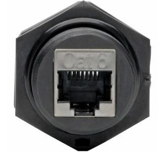 Tripp Lite by Eaton RJ45 Bulkhead Coupler for Cat5/Cat6 Female to Female Shielded Industrial Dust Cap - IP68 TAA