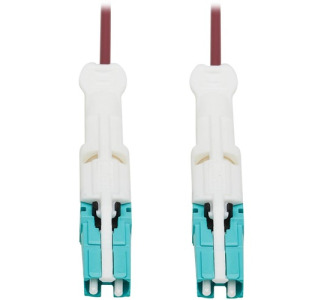 Eaton Tripp Lite Series 400G Duplex Multimode 50/125 OM4 Fiber Optic Cable (CS-PC/CS-PC), Round LSZH Jacket, Magenta, 5 m