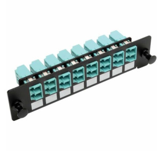 Tripp Lite by Eaton High-Density Fiber Adapter Panel (MMF/SMF) 8 LC Duplex Connectors Black