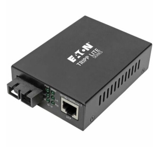 Eaton Tripp Lite Series Gigabit Multimode Fiber to Ethernet Media Converter, POE+ - 10/100/1000 SC, 1310 nm, 2 km (1.2 mi.)