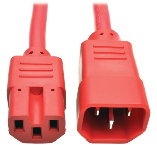 Tripp Lite by Eaton Power Cord C14 to C15 - Heavy-Duty 15A 250V 14 AWG 2 ft. (0.61 m) Red