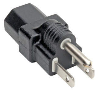 Tripp Lite by Eaton Computer Power Cord Adapter NEMA 5-15P to C13 - 15A 125V Black