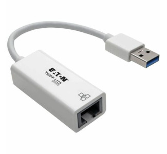 Eaton Tripp Lite Series USB 3.0 to Gigabit Ethernet NIC Network Adapter - 10/100/1000 Mbps, White