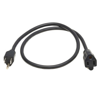 Eaton Tripp Lite Series Power Extension Cord, NEMA 5-15P to NEMA 5-15R - 13A, 120V, 16 AWG, 3 ft. (0.9 m), Black