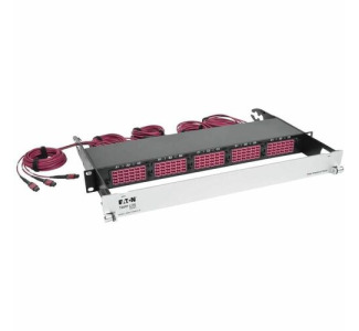 Tripp Lite by Eaton 40/100Gb Fiber Breakout Patch Panel 40Gb to 4 x 10Gb 100Gb to 4 x 25Gb 15 MTP QSFP to 60 LC Duplex OM4 50/125 Multimode Ports 1U